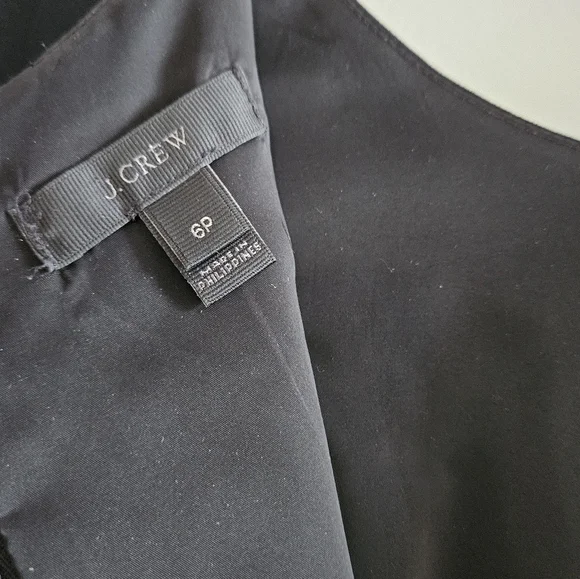 J.Crew 6P Black Shift Dress With Tulip Hem - Picture 8 of 8